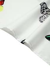 cheap Art&amp;Design Dress-Women&#039;s Maxi Dress  Shift Dress Swing Dress Long Dress Green Blue Grey White Black Long Sleeve Feather Butterfly Pocket Print Summer Spring V Neck Stylish Casual Dress 2023 S M L XL XXL XXXL 4XL 5XL