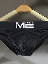 preiswerte Herrenunterwäsche &amp; -socken-Herren 2packs Slip Unterhosen 95% Baumwolle Waschbar Komfortabel Buchstabe Tiefe Hüfthöhe Schwarz Rote