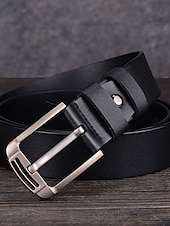 billige Belter til herrer-Herre Lærbelte Klassisk Jean Belt Svart kaffe dermis Retro Rød Tradisjonell عادي Dagligdagstøy Ut på byen Helg