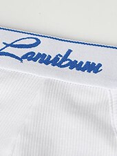 お買い得  メンズブリーフ下着-男性用 2パック ブリーフ ポリエステル 高通気性 ソフト カラーブロック ミディアムウエスト ホワイト イエロー