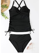 cheap Tankinis-Women&#039;s Normal Swimwear Tankini 2 Piece Shorts Swimsuit Halter 2 Piece Printing Beach Wear Summer Leopard Sleeveless Bathing Suits