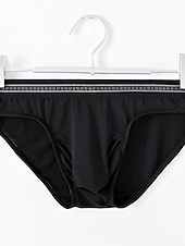 economico Slip, boxer ed intimo Uomo-Per uomo 3 pezzi Slip Nylon Seta sintetica Traspirante Lavabile Comodo Liscio A vita medio-alta Rosa chiaro Nero