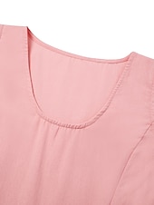 ieftine Rochii Business-rochie lejeră damă rochie din bumbac rochie schimbătoare rochie midi albastru roz kaki fără mâneci culoare pură buzunar primăvară vară decolteu de bază vacanță de zi cu zi la sfârşit de săptămână potrivire lejeră 2023 s m l xl xxl