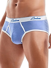 お買い得  メンズブリーフ下着-男性用 2パック ブリーフ ポリエステル 高通気性 ソフト カラーブロック ミディアムウエスト ホワイト イエロー