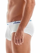 お買い得  メンズブリーフ下着-男性用 2パック ブリーフ ポリエステル 高通気性 ソフト カラーブロック ミディアムウエスト ホワイト イエロー