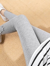 olcso Sima leggings-női leggings egyszínű fekete fehér divatos bokáig érő alkalmi napi