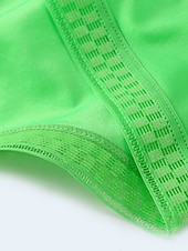 preiswerte Herrenunterwäsche &amp; -socken-Herren 3 Pack Slip Unterhosen Nylon Eis-Seide Waschbar Komfortabel Glatt Tiefe Hüfthöhe Oberflächenfarbe Schwarz
