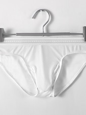 economico Slip, boxer ed intimo Uomo-Per uomo 3 pezzi Slip Nylon Seta sintetica Traspirante Lavabile Comodo Liscio A vita medio-alta Rosa chiaro Nero