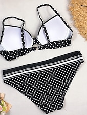 halpa Bikinisetit-Naisten Uima-asut Bikinit Uimapuku 2-osainen Tulostus Pallokuosi Tyylikäs Ranta-asut Uimapuvut