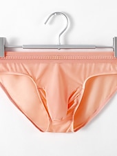 economico Slip, boxer ed intimo Uomo-Per uomo 3 pezzi Slip Nylon Seta sintetica Traspirante Lavabile Comodo Liscio A vita medio-alta Rosa chiaro Nero