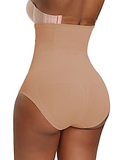 billige Shapewear-Dame Boxershorts Formet Bekledning Mote Formede Klær Korsetter Kort Høy Midje عادي Midjekontroll Rumpeløft Komfort Høy Elastisitet Fritid / hverdag Hud Svart (SVART) Tynn