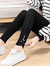 olcso Sima leggings-női leggings egyszínű fekete fehér divatos bokáig érő alkalmi napi