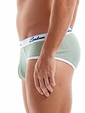 お買い得  メンズブリーフ下着-男性用 2パック ブリーフ ポリエステル 高通気性 ソフト カラーブロック ミディアムウエスト ホワイト イエロー