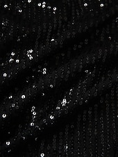 levne Bodycon Club Dresses-Dámské Mini šaty Flitrové šaty Šaty na párty Šaty pro návrat domů Sváteční šaty Módní Zralý Zimní šaty Párty Svatební host Běžný Čistá barva Dlouhý rukáv Do V Černá Zlatá Jaro Podzim Zima