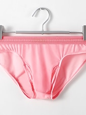economico Slip, boxer ed intimo Uomo-Per uomo 3 pezzi Slip Nylon Seta sintetica Traspirante Lavabile Comodo Liscio A vita medio-alta Rosa chiaro Nero