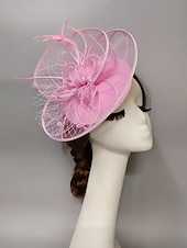 levne Fascinátory-fascinators kentucky derby klobouk pokrývka hlavy pokrývka hlavy perla peří závoj klobouk svatební dámy den koktejl královský astcot s perlou perlou pokrývka hlavy pokrývka hlavy