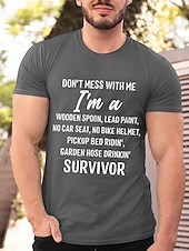preiswerte Herren -Grafik -T -Shirt-Herren Buchstabe Grafikdrucke T Shirt Grafischen T-Shirt Baumwolle Kurze Ärmel Grafik Hemd Schwarz Wein Marinenblau Bequemes T-Shirt Urlaub Straße Modedesigner-Kleidung