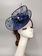 levne Fascinátory-fascinators kentucky derby klobouk pokrývka hlavy pokrývka hlavy perla peří závoj klobouk svatební dámy den koktejl královský astcot s perlou perlou pokrývka hlavy pokrývka hlavy