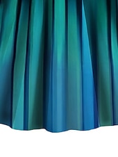 preiswerte Lässige Blumenkleider-damen vintage elegant vintage tee kleider midi kleid daily date geraffter druck blumen rundhalsausschnitt ärmellos slim sommer frühling 2023 blau s m l xl