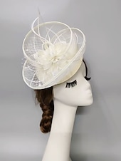 levne Fascinátory-fascinators kentucky derby klobouk pokrývka hlavy pokrývka hlavy perla peří závoj klobouk svatební dámy den koktejl královský astcot s perlou perlou pokrývka hlavy pokrývka hlavy