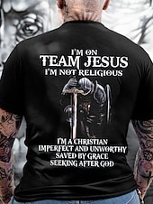  Camiseta gráfica de la Biblia para hombres camiseta de letra estilo casual estilo clásico camiseta de manga corta camiseta de impresión 3D camiseta de cuello redondo vintage al aire libre casual