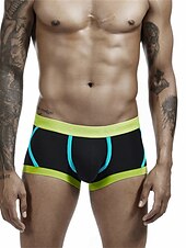 cheap Men&#039;s Boxers Underwear-Men&#039;s 1 PC Boxers Underwear Briefs Brief Underwear Print Spandex Polester / Cotton Blend Washable Comfortable Graphic Prints Low Rise Black White