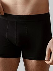 economico Boxer da uomo-Per uomo 3 pezzi Slip boxer Biancheria intima Slip Boxer Cotone Traspirante Liscio Nero