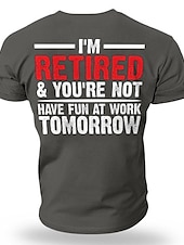お買い得  メンズグラフィックTシャツ-男性用 グラフィック レタープリント Tシャツ グラフィックTシャツ コットン 半袖 グラフィック シャツ ワイン ホワイト レッド 快適なTシャツ バケーション ストリート ファッションデザイナーの衣類