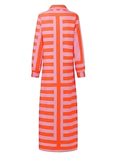 abordables Robes décontractées-robe chemise femme moulante robe portefeuille maxi robe longue extérieur mode quotidienne bohème col chemise froncé fendu manches longues été automne printemps 2023 coupe régulière violet orange vert