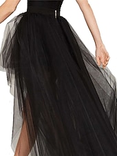 Χαμηλού Κόστους Κάτω-γυναικείο μεσοφόρι κάτω από φούστα τούλι hi-lo μακριά tutu τούλι bustle φούστα ελαστική μέση φεστιβάλ φούστα πάρτι