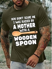 cheap Men&#039;s Graphic T Shirt-Male Quotes &amp; Sayings T Shirt Graphic Tee 100% Cotton Short Sleeve Graphic Shirt Dark Grey Black-1 Deep Blue Comfortable Tee Street Sports Outdoor Fashion Designer Clothing
