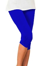 billiga Enkla Leggings-Dam Yogabyxor Solskydd Magkontroll Rumplyft Hög midja Yoga Kondition Gymträning Caprileggings Underdelar Violett Svart Vit sporter Sportkläder Hög Elasisitet Mager