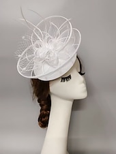 levne Fascinátory-fascinators kentucky derby klobouk pokrývka hlavy pokrývka hlavy perla peří závoj klobouk svatební dámy den koktejl královský astcot s perlou perlou pokrývka hlavy pokrývka hlavy