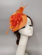 preiswerte Faszinator-Fascinators Kentucky Derby Hut Kopfbedeckung Kopfbedeckung Federn Netzschleier Hut Herbsthochzeit Damentag Cocktail Royal Astcot mit Kappe Blumenkopfbedeckung Kopfbedeckung