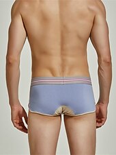 cheap Men&#039;s Boxers Underwear-Men&#039;s 1 PC Boxers Underwear Briefs Brief Underwear Print Spandex Polester / Cotton Blend Washable Comfortable Color Block Low Rise Black Red