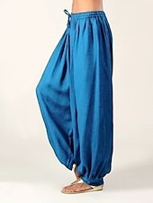 preiswerte weites Bein und hohe Taille-Chinos für Damen mit normalem, weitem Bein, modische Savannah-Jogginghose, volle Länge, mittlere Taille, einfarbig, Kordelzug, Baggy, tiefer Schritt, bequem, mikroelastisch, lässig, Wochenende,