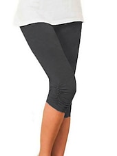 billiga Enkla Leggings-Dam Yogabyxor Solskydd Magkontroll Rumplyft Hög midja Yoga Kondition Gymträning Caprileggings Underdelar Violett Svart Vit sporter Sportkläder Hög Elasisitet Mager