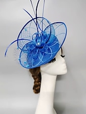 levne Fascinátory-fascinators kentucky derby klobouk pokrývka hlavy pokrývka hlavy perla peří závoj klobouk svatební dámy den koktejl královský astcot s perlou perlou pokrývka hlavy pokrývka hlavy
