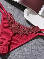 ieftine Lenjerie Sexy-pijamale chiloți pentru femei iubitorii de culori pure pentru ziua Îndrăgostiților ținute de acasă respirabile de primăvară de vară