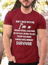 preiswerte Herren -Grafik -T -Shirt-Herren Buchstabe Grafikdrucke T Shirt Grafischen T-Shirt Baumwolle Kurze Ärmel Grafik Hemd Schwarz Wein Marinenblau Bequemes T-Shirt Urlaub Straße Modedesigner-Kleidung