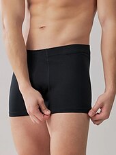 baratos Moda Íntima para Homem Confortável-Homens Pacote com 6 Cuecas boxer Roupa Íntima Boxers Algodão Respirável Tecido Preto Azul