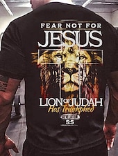  Camiseta gráfica de la Biblia para hombres camiseta de letra estilo casual estilo clásico camiseta de manga corta camiseta de impresión 3D camiseta de cuello redondo vintage al aire libre casual