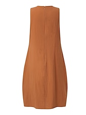 cheap Design Cotton &amp; Linen Dresses-Women&#039;s ArmyGreen Navy Blue Orange Summer Spring Midi Dress Cotton Linen Dresses Casual Dress Cotton Summer Dress Basic Classic Casual Outdoor Daily Regular Fit Pure Color U Neck