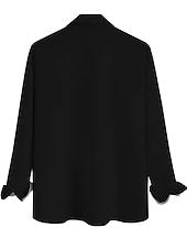 cheap Men&#039;s Button Up Shirts-Men&#039;s Shirt Summer Shirt Button Up Shirt Casual Shirt Bowling Shirt Black Long Sleeve Color Block Lapel Street Vacation Pocket Clothing Apparel Fashion 1950s Leisure Hawaiian