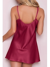 billige Nattkjoler og nattøy for damer-kvinners kapper kjole nattkjole nattøy lappeteppe mote enkelt varmt hjem daglig seng polyester blonder pustende stropper ermeløse ryggløse sommer vår hjemmeantrekk
