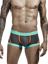 cheap Men&#039;s Boxers Underwear-Men&#039;s 1 PC Boxers Underwear Briefs Brief Underwear Print Spandex Polester / Cotton Blend Washable Comfortable Graphic Prints Low Rise Black White