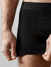 economico Boxer da uomo-Per uomo 3 pezzi Slip boxer Biancheria intima Slip Boxer Cotone Traspirante Liscio Nero