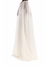billige bryllup gjesteomslag-Sjal Sjale Sjal til kvinner Enkel Elegant Ermeløs Chiffon Bryllup Wrap Med Ren Farge Til Fest Alle årstider