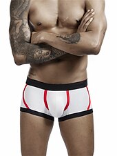 cheap Men&#039;s Boxers Underwear-Men&#039;s 1 PC Boxers Underwear Briefs Brief Underwear Print Spandex Polester / Cotton Blend Washable Comfortable Graphic Prints Low Rise Black White