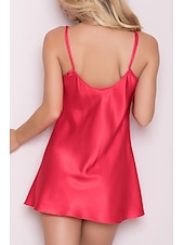 billige Nattkjoler og nattøy for damer-kvinners kapper kjole nattkjole nattøy lappeteppe mote enkelt varmt hjem daglig seng polyester blonder pustende stropper ermeløse ryggløse sommer vår hjemmeantrekk